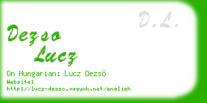 dezso lucz business card